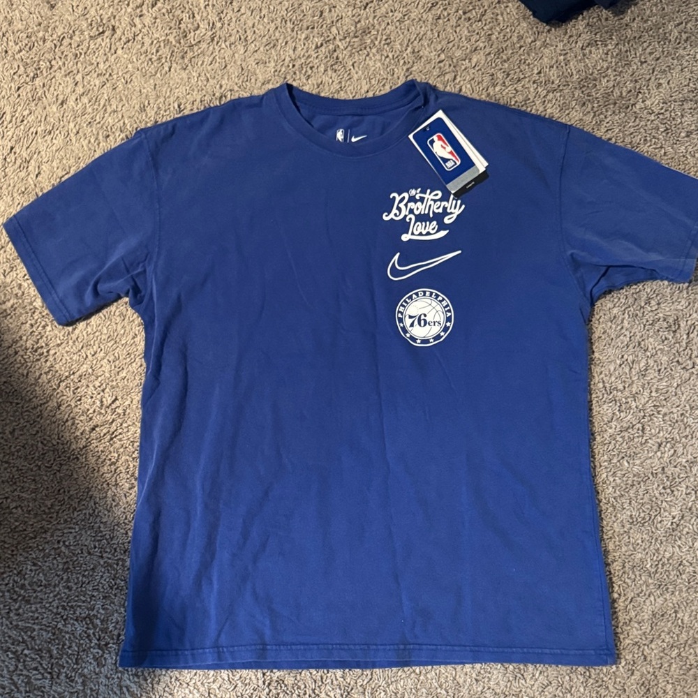 Nike Blue Men's Tee with Graphic Print